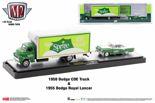M2 Machines Auto Hauler TW41 1958 Dodge COE Truck 1969 Dodge Dart